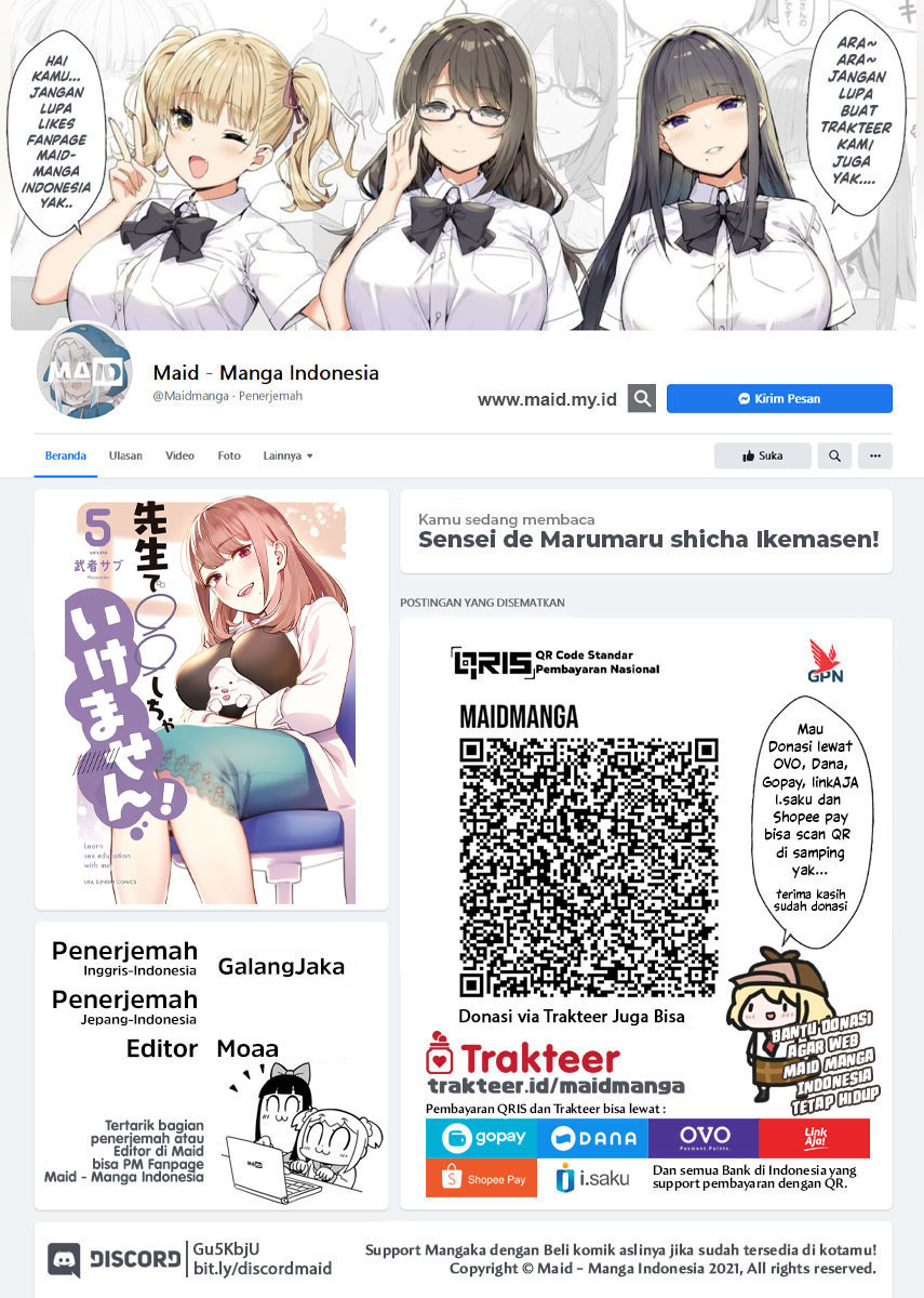 Sensei de Shicha Ikemasen! Chapter 20.1 Bahasa Indonesia